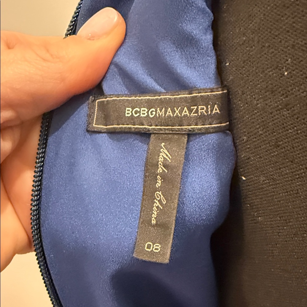 BCBGMaxAzria Navy Ruffle Mini Dress - Picture 2 of 5